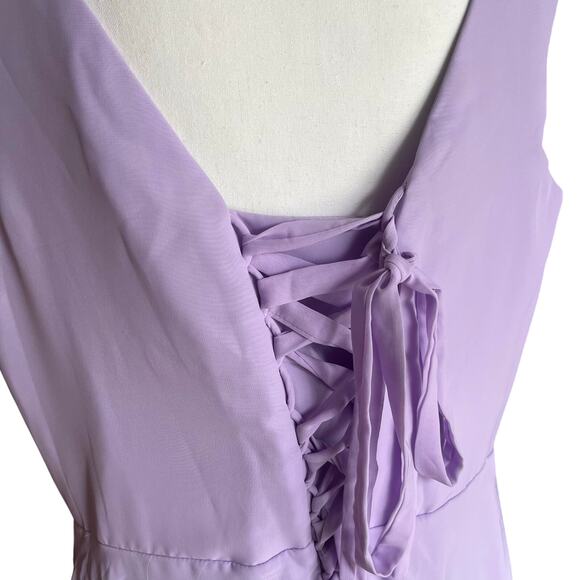 Women's 18 Formal Cocktail Style Prom Bridesmaid Evening‎ Dress Lavender Purple - Picture 3 of 5
